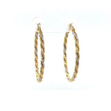 14k Twist Hoops