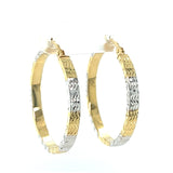 14k Gold Two Tone Hoops