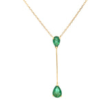10k Yellow Gold Emerald Necklace
