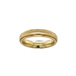 Gold ring on a white background