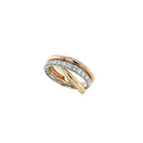 18k Tricolor Diamond Ring