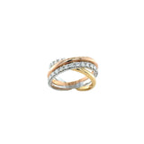 18k Tricolor Diamond Ring