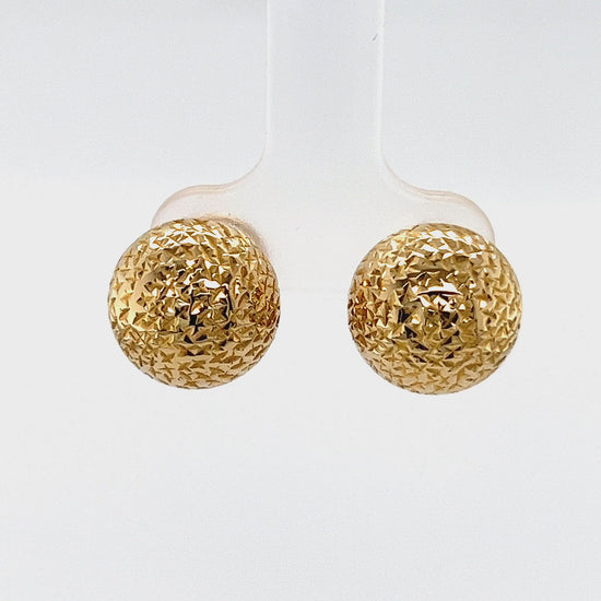 Half deals ball earrings