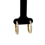 14k Diamond Hoops