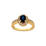 14k Blue Sapphire Ring