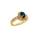 14k Blue Sapphire Ring