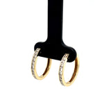 14k Diamond Hoops