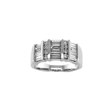 14k Baguette Band with Channel Set Diamonds