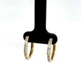 14k Diamond Hoops