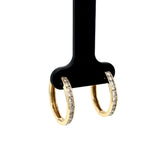 14k Diamond Hoops