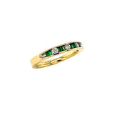 14k Emerald Ring with Diamonds